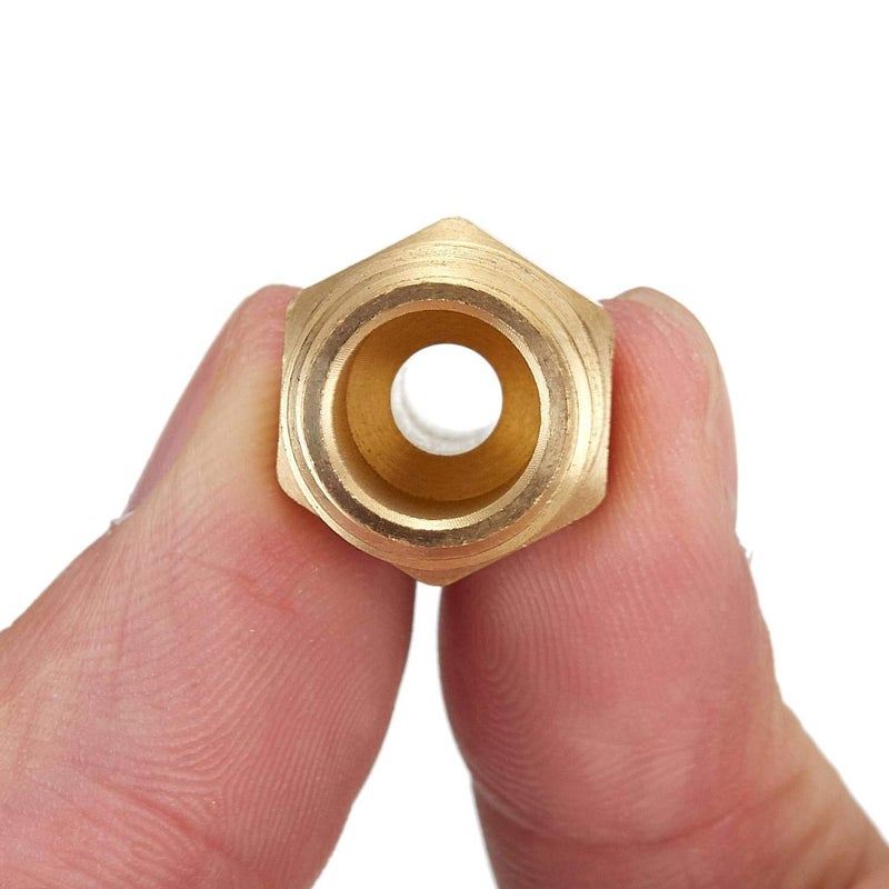 Litorange 6 PCS Solid Brass Pipe Fitting and Air Hose End Fitings 1/4" Barb x 1/4" NPT Male Thread Pipe Adapter - Image 2